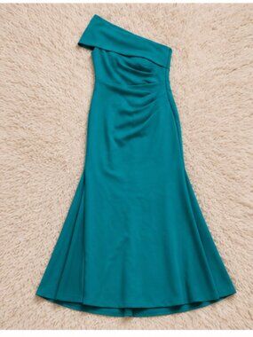 Eliza J Jade Green One Shoulder Side Gathered Formal Dress Size 20W NWT